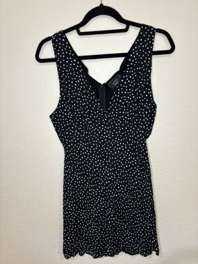 VICI Black with White Polka Dot Fit-and-Flare Dress